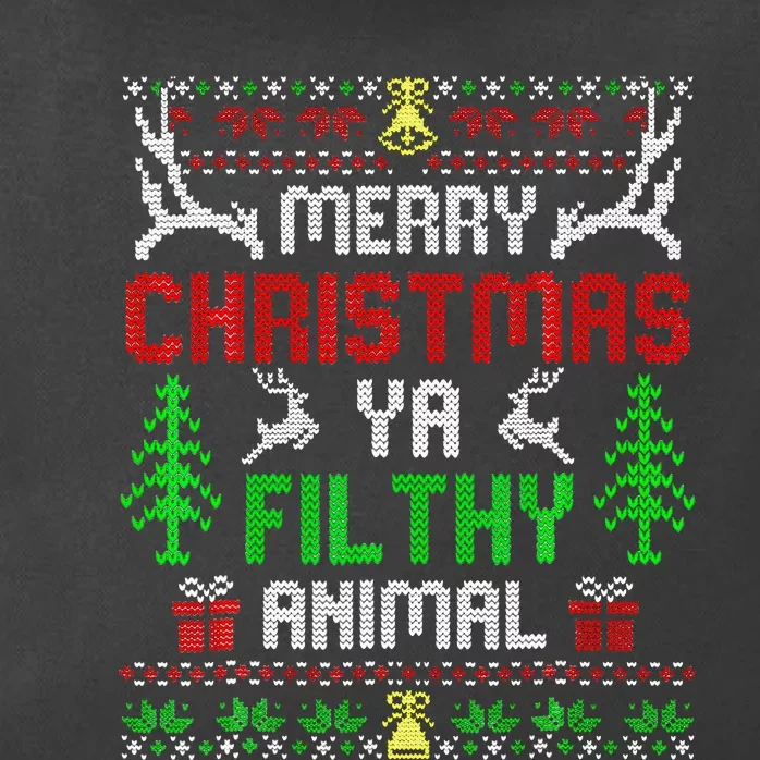 Merry Christmas Animal Filthy Ya Zip Tote Bag