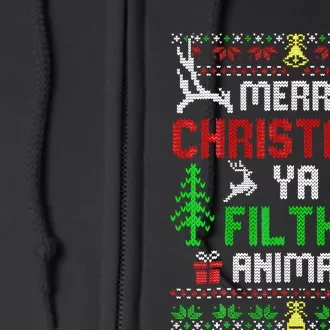 Merry Christmas Animal Filthy Ya Full Zip Hoodie