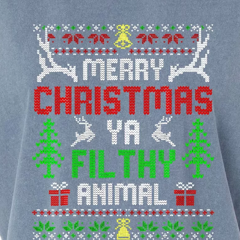 Merry Christmas Animal Filthy Ya Garment-Dyed Women's Muscle Tee