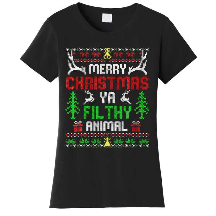 Merry Christmas Animal Filthy Ya Women's T-Shirt