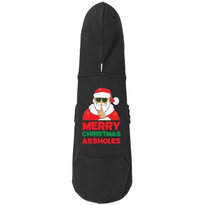 Merry Christmas Assholes Doggie 3-End Fleece Hoodie