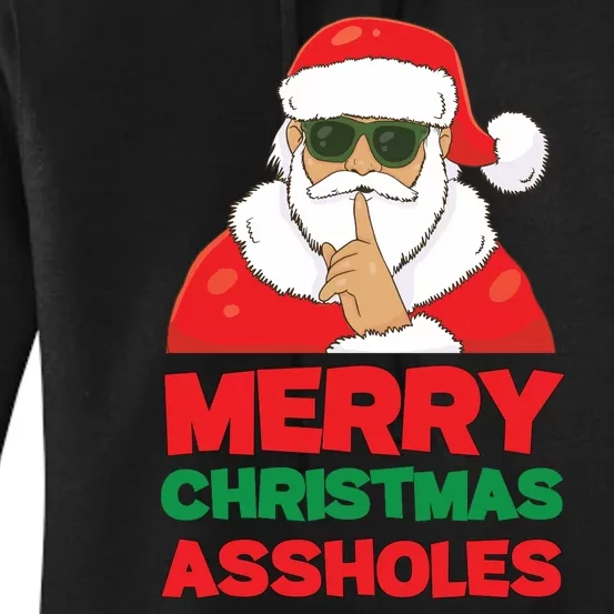 Merry Christmas Assholes Women's Pullover Hoodie