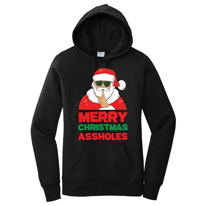 Merry Christmas Assholes Women's Pullover Hoodie