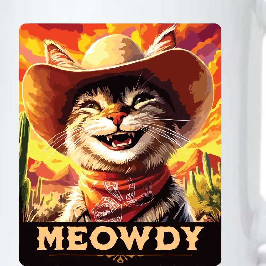 Meowdy Cowboy A Furry Friend In The Wild West Cat Black Color Changing Mug