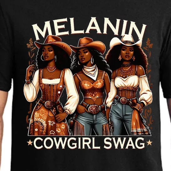 Melanin Cow African Melanin Cowgirl Swag Black History Pajama Set