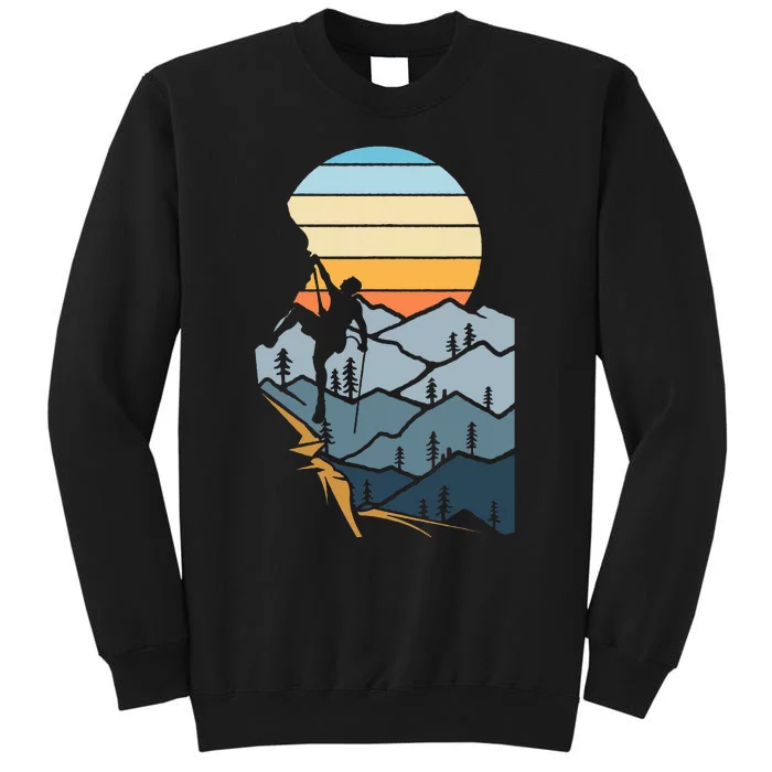 Mountain Climber Boulder Sports Hobby Rock Climbing Tall Sweatshirt