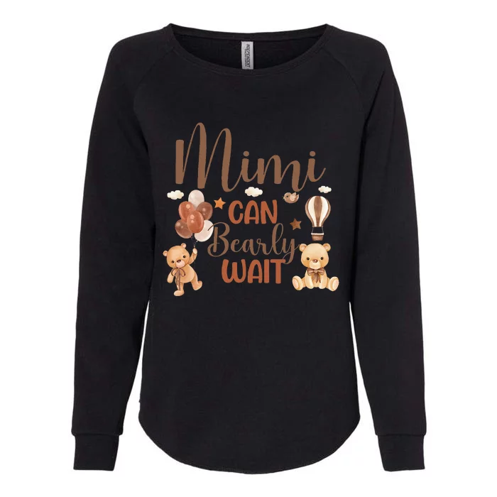 Mimi Can Bearly Wait Bear Gender Neutral Baby Shower Womens California Wash Sweatshirt