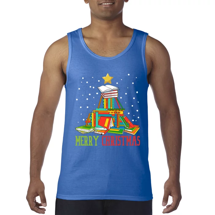 Merry Christmas Books Chistmas Season Cool Gift Tank Top