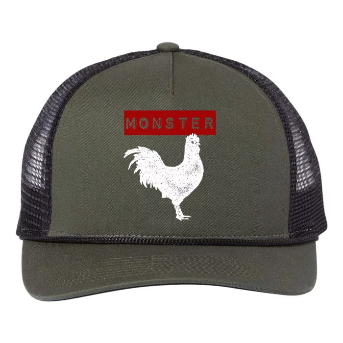 Monster Cock Big Dick Energy Funny Chicken Gift Retro Rope Trucker Hat Cap