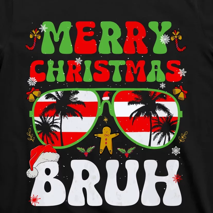 Merry Christmas Bruh Xmas Santa Claus Snow Groovys Boy T-Shirt