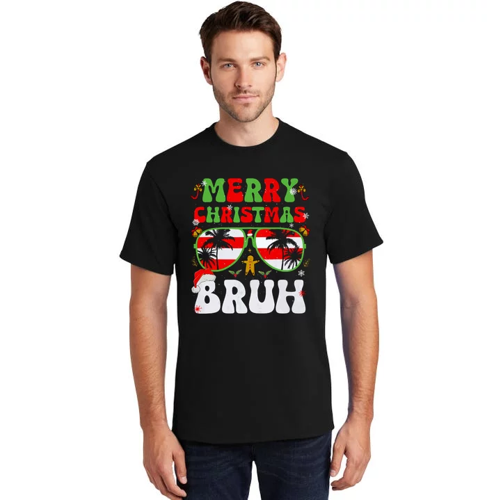 Merry Christmas Bruh Xmas Santa Claus Snow Groovys Boy Tall T-Shirt