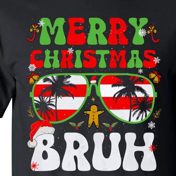 Merry Christmas Bruh Xmas Santa Claus Snow Groovys Boy Tall T-Shirt