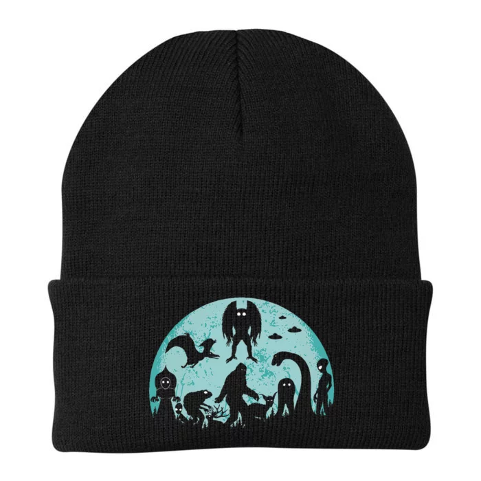 Mythical Creatures Bigfoot Loch Ness Monster Mothman Cryptid Knit Cap Winter Beanie