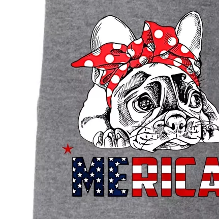 Merica Cute Bulldog 4th Of July Doggie 3-End Fleece Hoodie