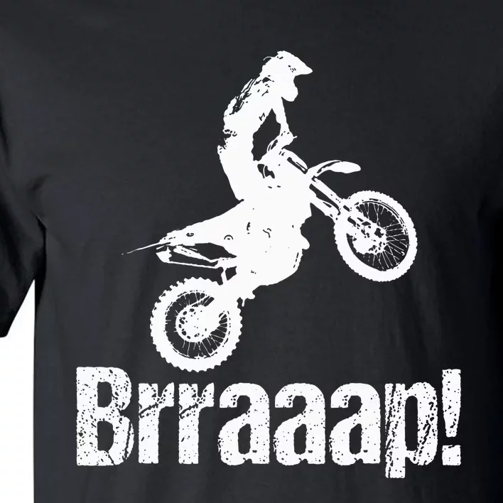 Merry Christmas Brraaap Funny Dirt Bike Motocross Xmas Gifts Tall T-Shirt