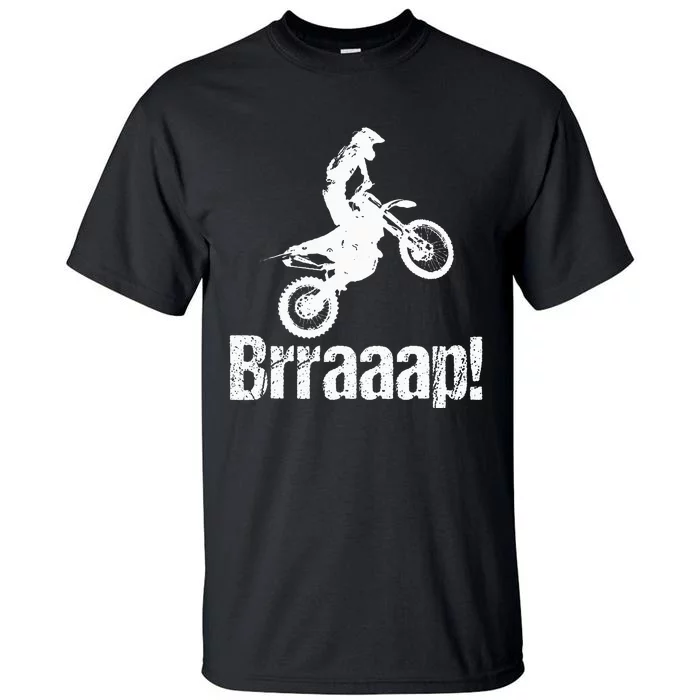 Merry Christmas Brraaap Funny Dirt Bike Motocross Xmas Gifts Tall T-Shirt