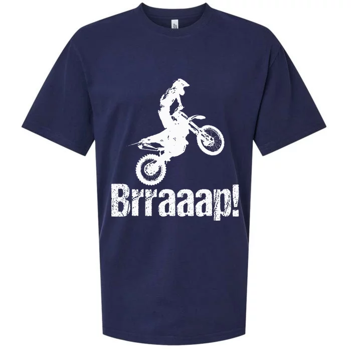 Merry Christmas Brraaap Funny Dirt Bike Motocross Xmas Gifts Sueded Cloud Jersey T-Shirt