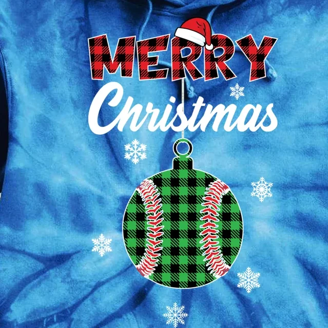 Merry Christmas Baseball Meaningful Gift Tie Dye Hoodie