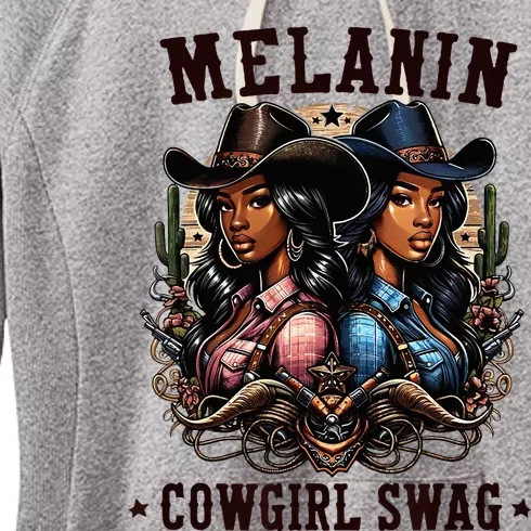 Melanin Cowgirls Black History African Melanin Cowgirl Swag Women's Fleece Hoodie