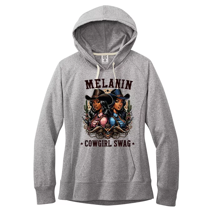 Melanin Cowgirls Black History African Melanin Cowgirl Swag Women's Fleece Hoodie