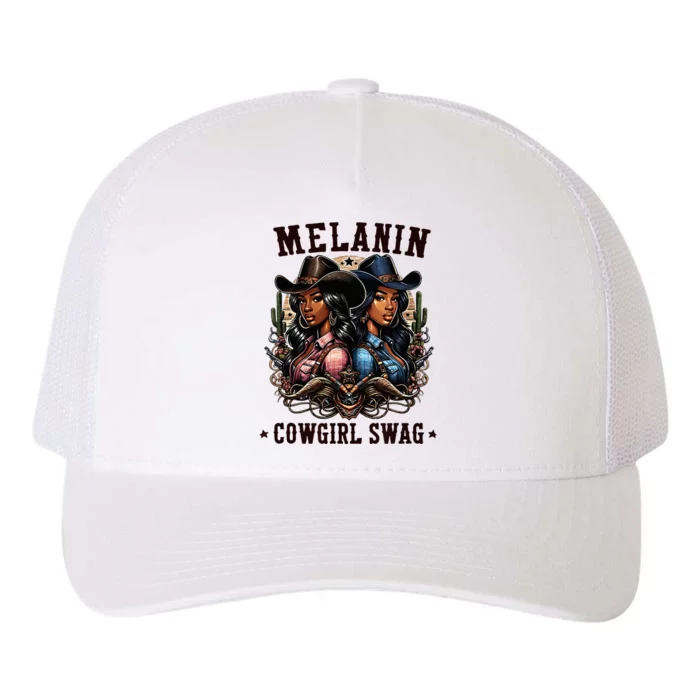 Melanin Cowgirls Black History African Melanin Cowgirl Swag Yupoong Adult 5-Panel Trucker Hat