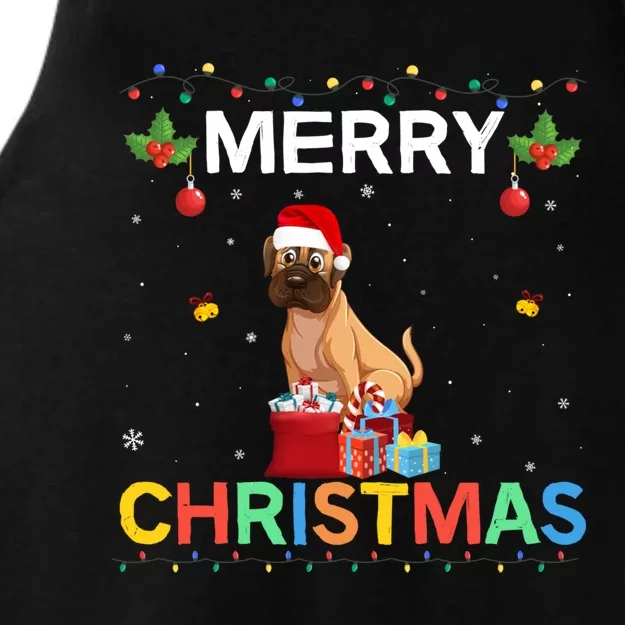 Merry Christmas Boxer Dog Lovers Group Xmas Holiday Party Cool Gift Ladies Tri-Blend Wicking Tank