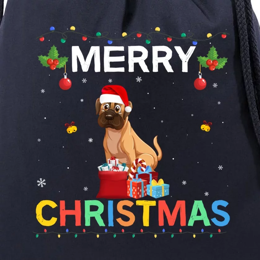 Merry Christmas Boxer Dog Lovers Group Xmas Holiday Party Cool Gift Drawstring Bag