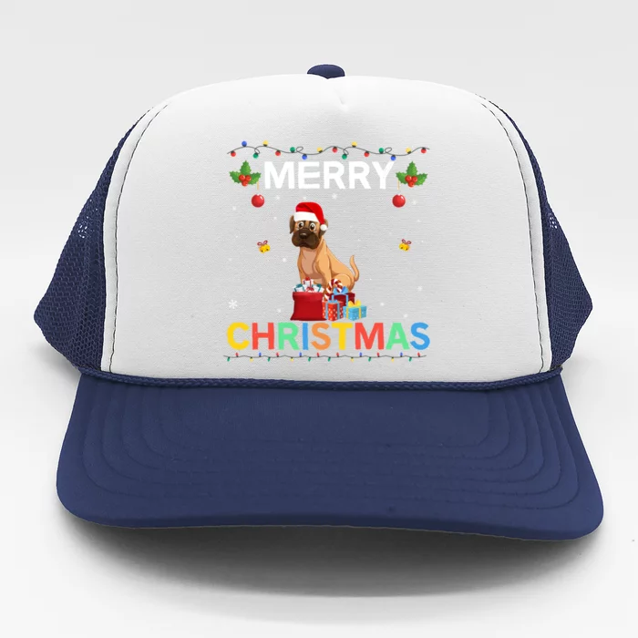 Merry Christmas Boxer Dog Lovers Group Xmas Holiday Party Cool Gift Trucker Hat