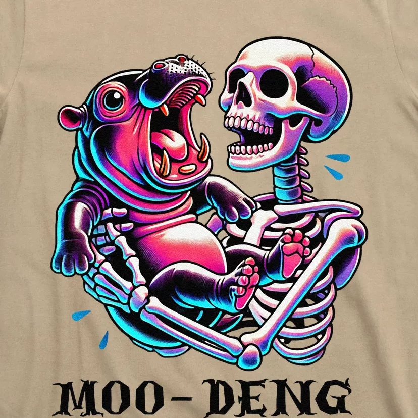 Moodeng Cute Baby Pygmy Hippo Bouncy Pig In Thai Halloween T-Shirt