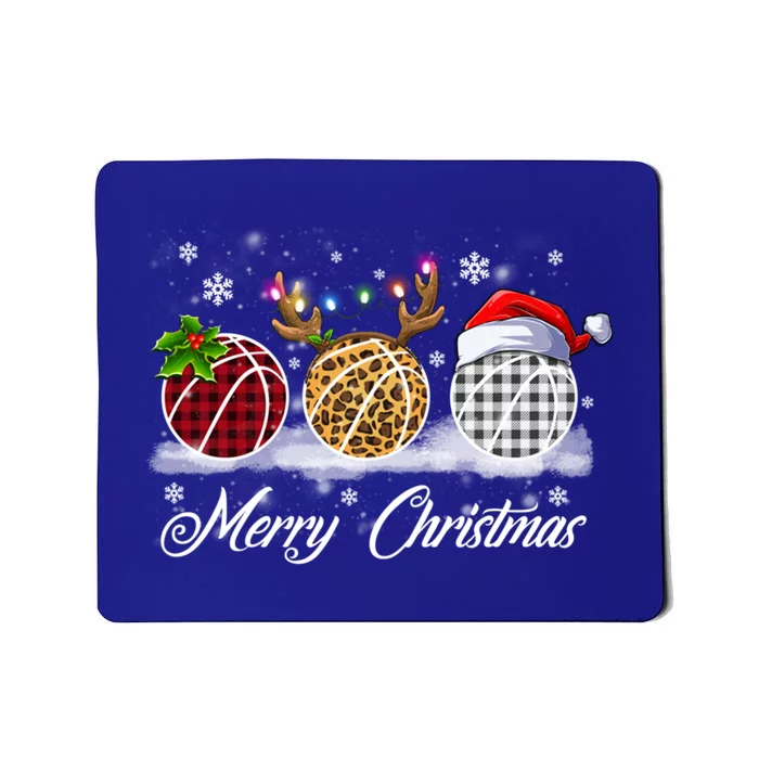 Merry Christmas Basketball Ball Costume Basketball Xmas Gift Mousepad