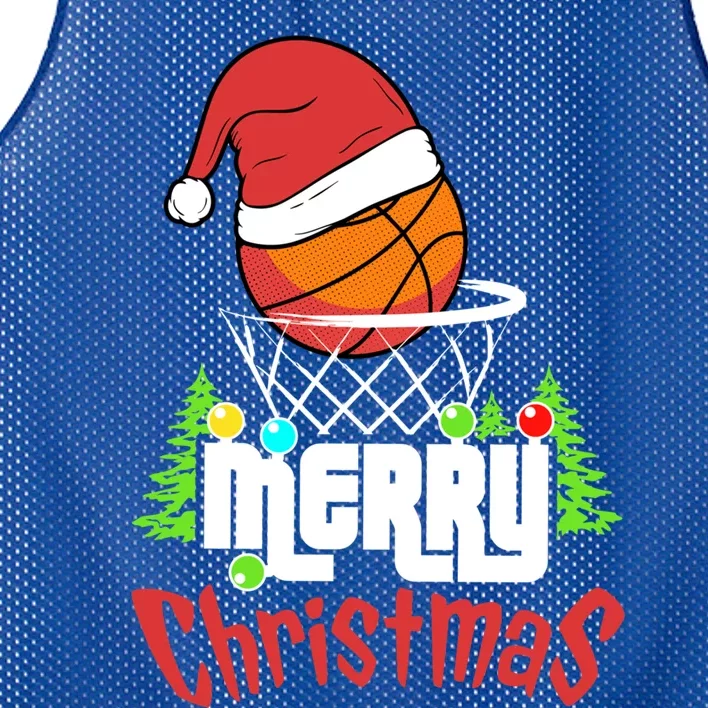 Merry Christmas Basketball Player Christmas Xmas Funny Gift Mesh Reversible Basketball Jersey Tank