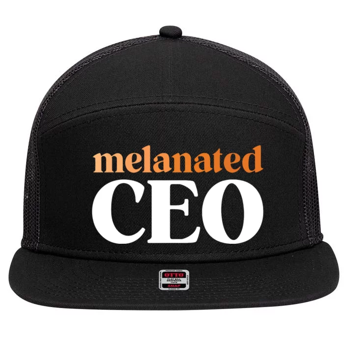 Melanated CEO Black Business Owner Shirts For Women Gift 7 Panel Mesh Trucker Snapback Hat