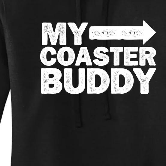 My Coaster Buddy Set 12 Pointing Right Roller Coaster Women's Pullover Hoodie