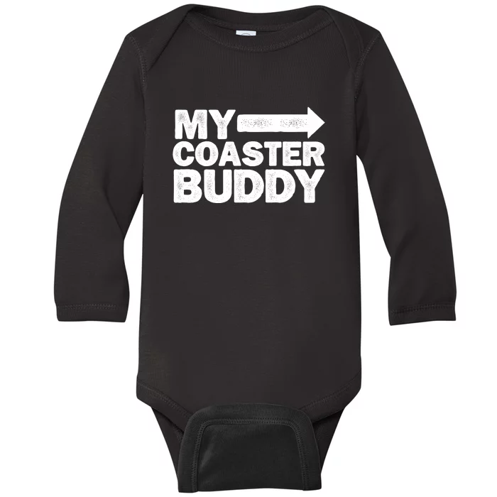 My Coaster Buddy Set 12 Pointing Right Roller Coaster Baby Long Sleeve Bodysuit