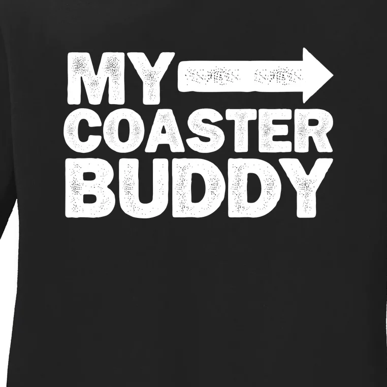 My Coaster Buddy Set 12 Pointing Right Roller Coaster Ladies Long Sleeve Shirt