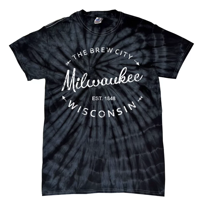 Milwaukee City Brew City 1848 Wisconsin Souvenir Tie-Dye T-Shirt