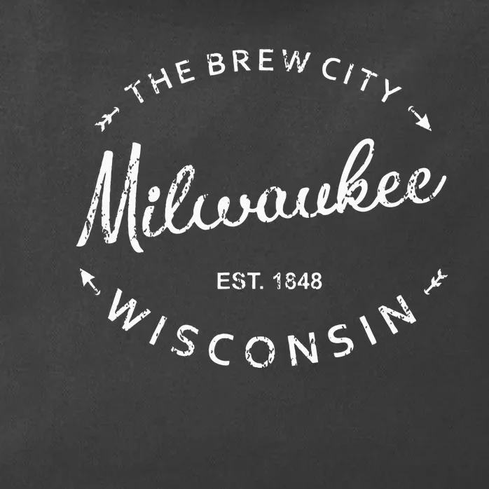 Milwaukee City Brew City 1848 Wisconsin Souvenir Zip Tote Bag