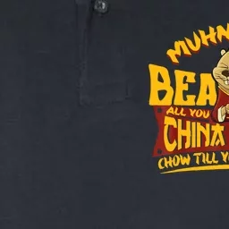 Muhn Ching Beaver All You Can Eat China Buffet Funny Softstyle Adult Sport Polo