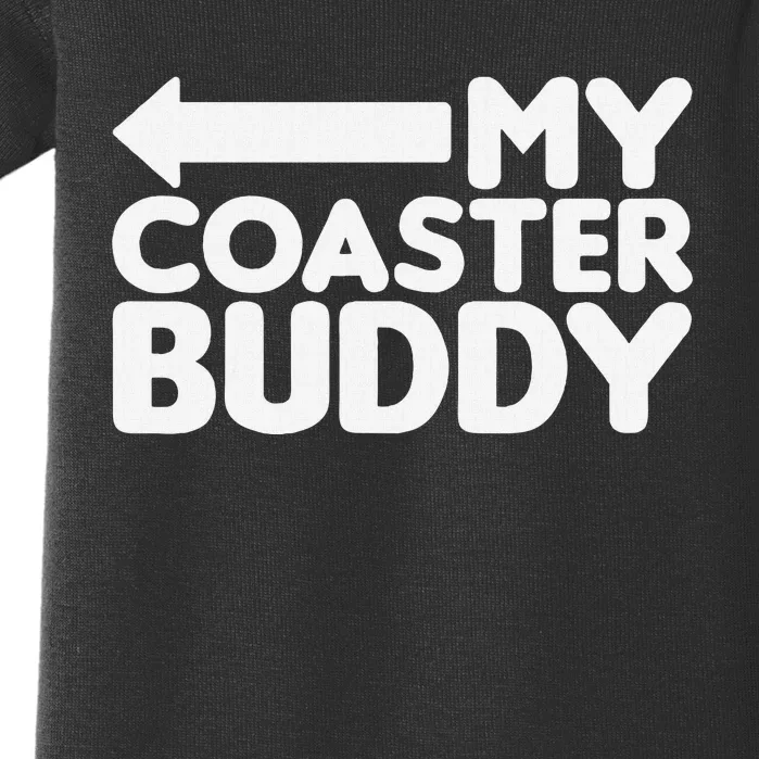 My Coaster Buddy Set 22 Pointing Left Roller Coaster Baby Bodysuit