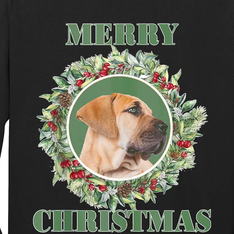 Merry Christmas Boerboel Tank Top Long Sleeve Shirt