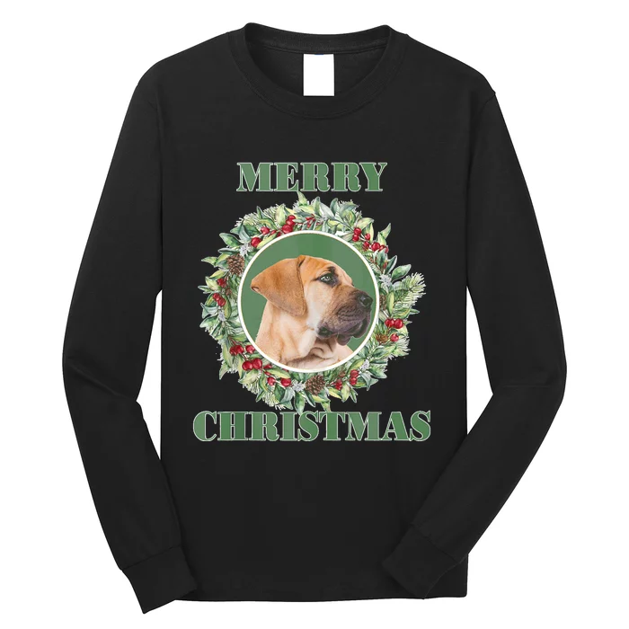 Merry Christmas Boerboel Tank Top Long Sleeve Shirt