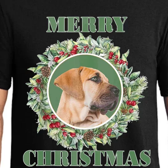 Merry Christmas Boerboel Tank Top Pajama Set