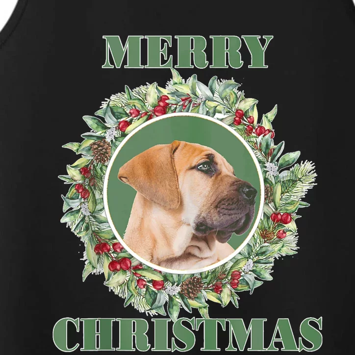 Merry Christmas Boerboel Tank Top Performance Tank