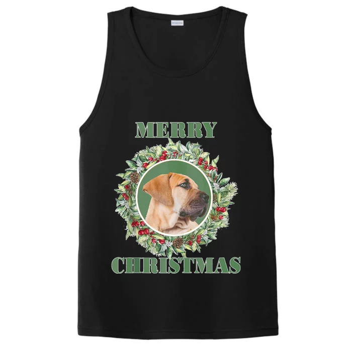 Merry Christmas Boerboel Tank Top Performance Tank