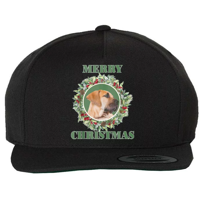 Merry Christmas Boerboel Tank Top Wool Snapback Cap