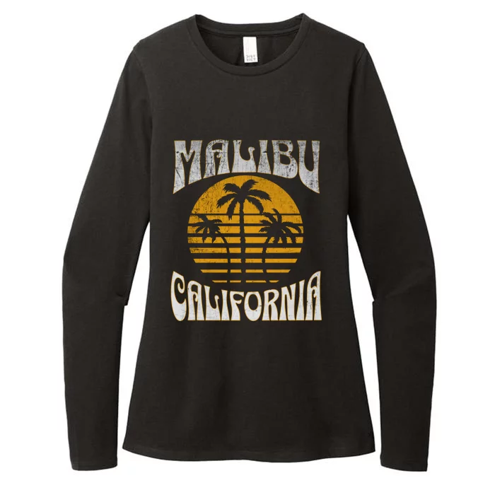 Malibu California Beach Summer Vacation Vintage Gift Womens CVC Long Sleeve Shirt