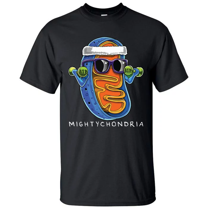 Mightychondria Cellular Biology Science Teacher Funny Gift Tall T-Shirt