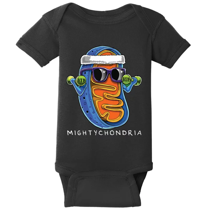 Mightychondria Cellular Biology Science Teacher Funny Gift Baby Bodysuit