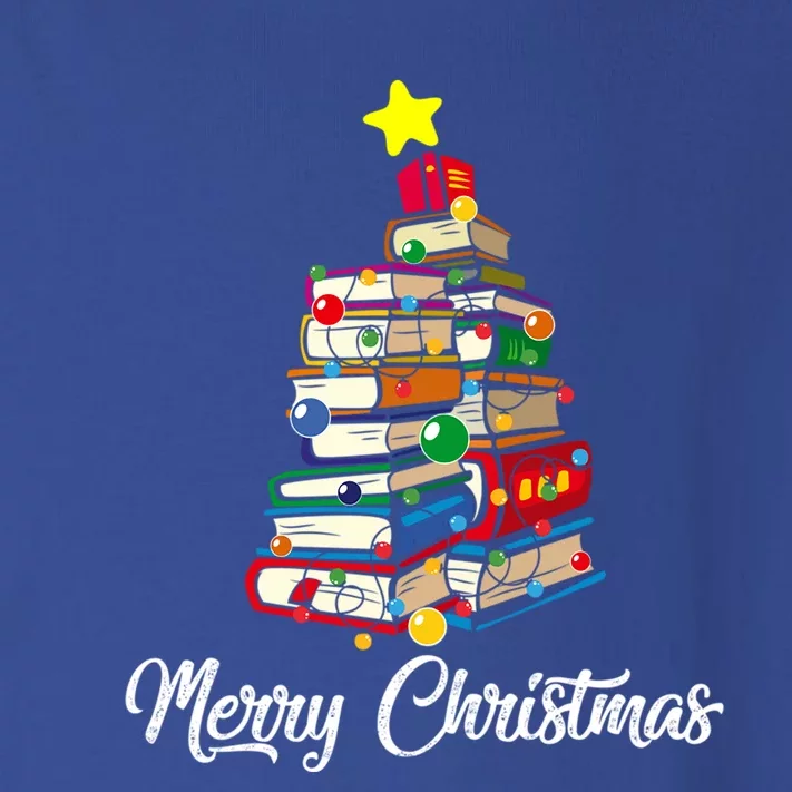 Merry Christmas Book Tree Librarian Bookworm Book Gift Toddler Long Sleeve Shirt