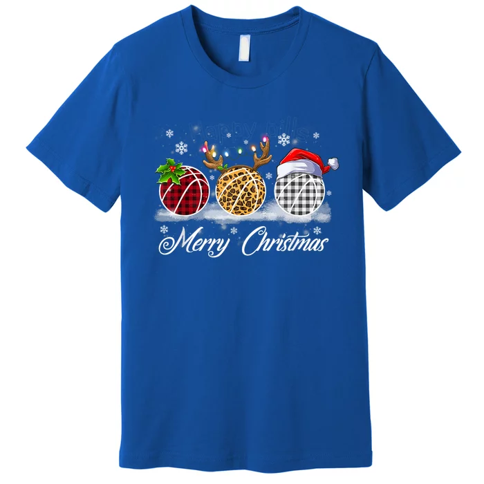 Merry Christmas Basketball Ball Costume Basketball Xmas Gift Premium T-Shirt